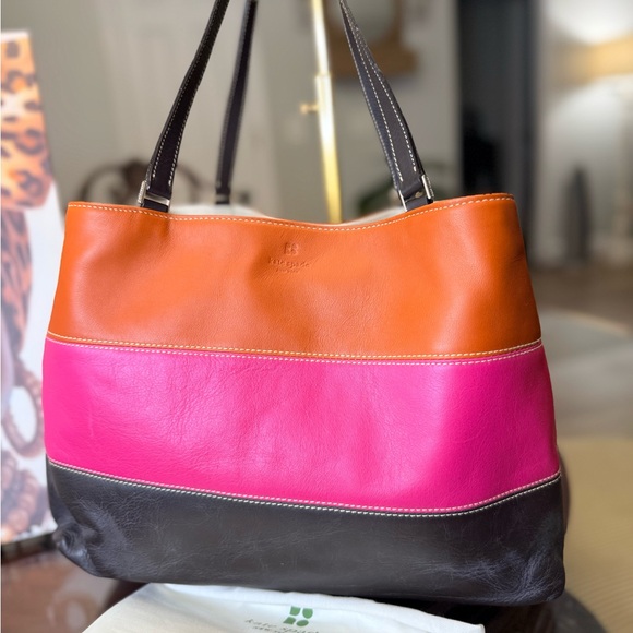 Kate Spade RARE made in Italy Tri color tote NWOT - Picture 3 of 12